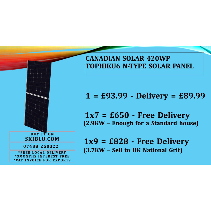 Canadian Solar 420Wp TOPHiKu6 N-Type Solar Panel