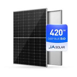 JA Solar 420W Mono MBB PERC Half-Cell Black Frame Rigid Solar Panel - JAM54S-30-420-LR-BF