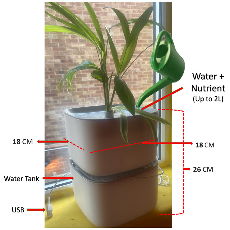 USB Electric Plant Pot EP02EL - White