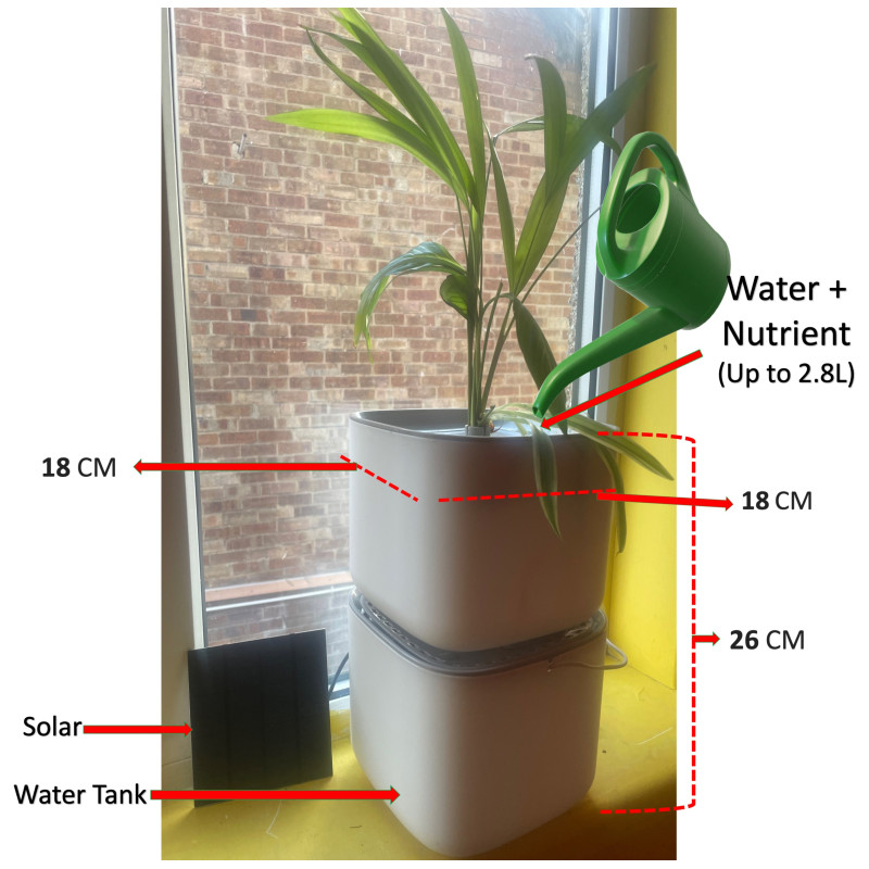 Solar Plant Pot SP01EL - White